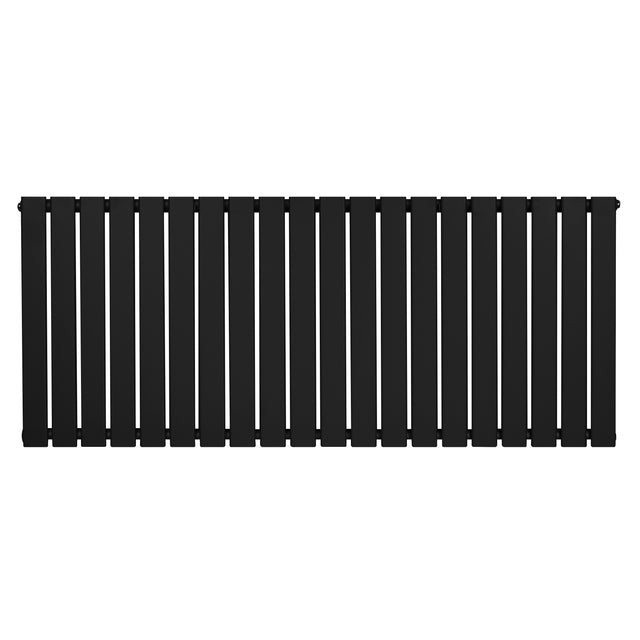 Radiateur plat noir à 1 panneau, dimensions 600 x 1400 mm, avec une surface lisse et des lignes épurées pour un design moderne