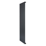 Radiateur plat à un panneau de 1600 x 420 mm, finition gris anthracite, design moderne avec des lignes épurées et texture lisse