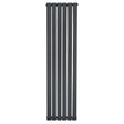 Radiateur plat à un panneau de 1600 x 420 mm en gris anthracite, avec une finition lisse et moderne, idéal pour un intérieur contemporain