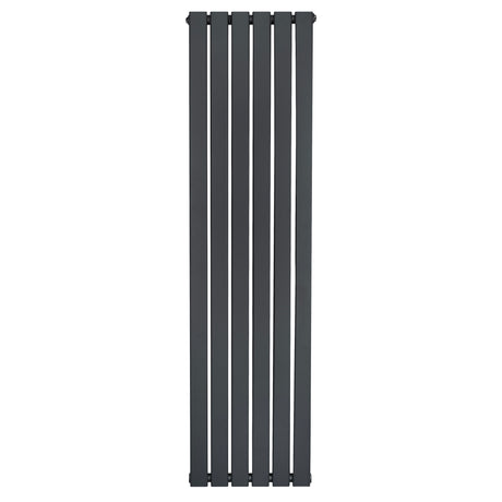 Radiateur plat à un panneau de 1600 x 420 mm en gris anthracite, avec une finition lisse et moderne, idéal pour un intérieur contemporain
