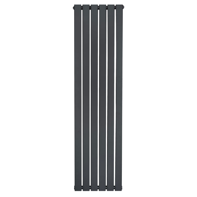 Radiateur plat à un panneau de 1600 x 420 mm en gris anthracite, avec une finition lisse et moderne, idéal pour un intérieur contemporain