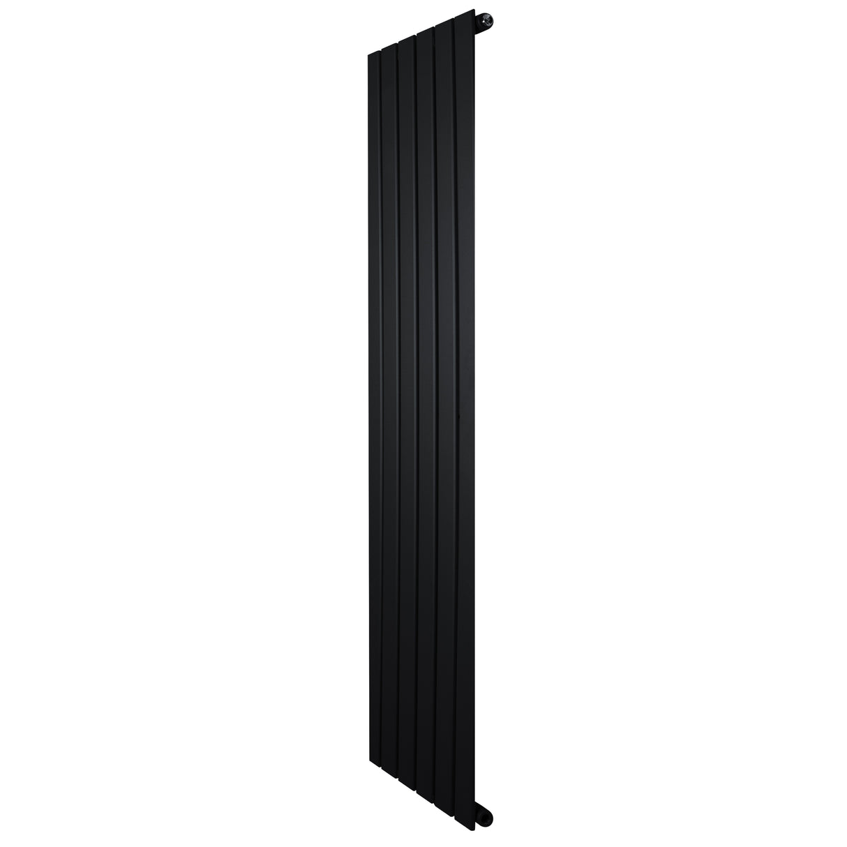 Radiateur plat noir à un panneau, dimensions 1600 x 420 mm, avec une surface lisse et des lignes verticales modernes