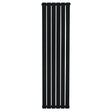 Radiateur plat noir à un panneau, dimensions 1600 x 420 mm, design moderne avec des lignes épurées et une finition lisse