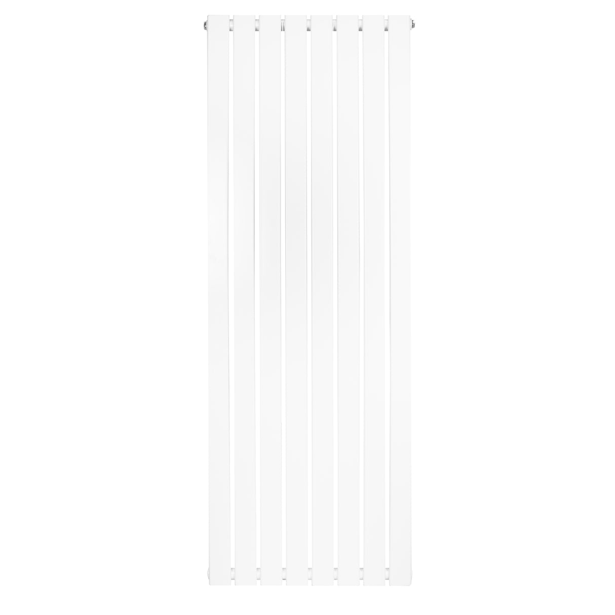 Radiateur plat à un panneau, dimensions 1600 x 560 mm, finition blanche lisse avec des lignes verticales épurées et modernes