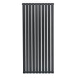 Radiateur plat à un panneau de 1600 x 700 mm, finition gris anthracite, design moderne avec des lattes verticales élégantes