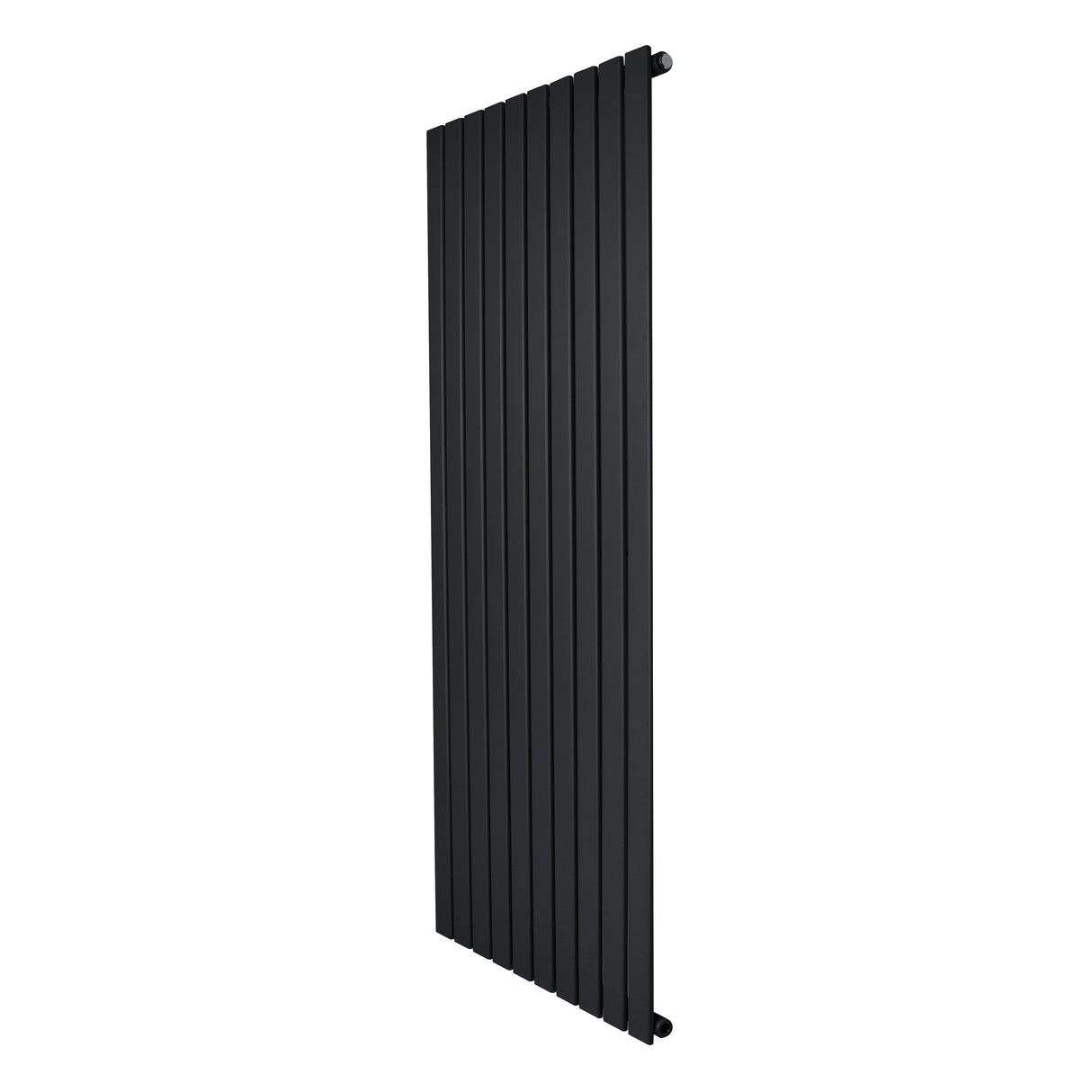 Radiateur plat noir à un panneau, dimensions 1600 x 700 mm, design moderne avec des lignes épurées et une finition lisse