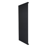 Radiateur plat noir à un panneau, dimensions 1600 x 700 mm, design moderne avec des lignes épurées et une finition lisse