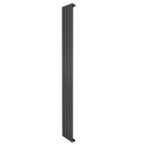 Radiateur plat à un panneau, 1800 x 280 mm, finition gris anthracite, design moderne et épuré, surface lisse et élégante