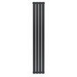 Radiateur plat gris anthracite à 1 panneau, dimensions 1800 x 280 mm, avec une surface lisse et un design moderne et épuré