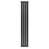 Radiateur plat gris anthracite à 1 panneau, dimensions 1800 x 280 mm, avec une surface lisse et un design moderne et épuré