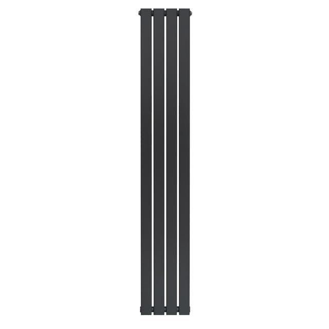 Radiateur plat gris anthracite à 1 panneau, dimensions 1800 x 280 mm, avec une surface lisse et un design moderne et épuré