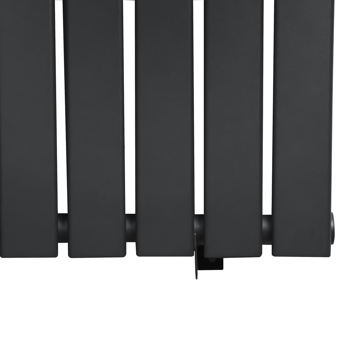 Radiateur plat à 1 panneau de 1800 x 280 mm en gris anthracite, avec une surface lisse et des lignes modernes et épurées