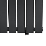 Radiateur plat à 1 panneau de 1800 x 280 mm en gris anthracite, avec une surface lisse et des lignes modernes et épurées