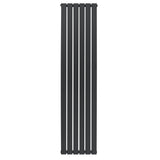 Radiateur plat à 1 panneau de couleur gris anthracite, dimensions 1800 x 420 mm, avec un design élégant et moderne, surface lisse