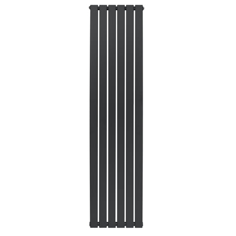 Radiateur plat à 1 panneau de couleur gris anthracite, dimensions 1800 x 420 mm, avec un design élégant et moderne, surface lisse