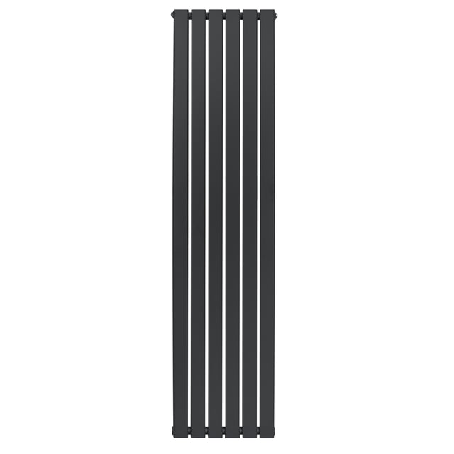 Radiateur plat à 1 panneau de couleur gris anthracite, dimensions 1800 x 420 mm, avec un design élégant et moderne, surface lisse