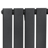 Radiateur plat à un panneau gris anthracite, dimensions 1800 x 420 mm, surface lisse et finition moderne, idéal pour un intérieur contemporain
