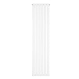 Radiateur plat blanc à un panneau, dimensions 1800 x 420 mm, avec une surface lisse et des lignes épurées pour un design moderne