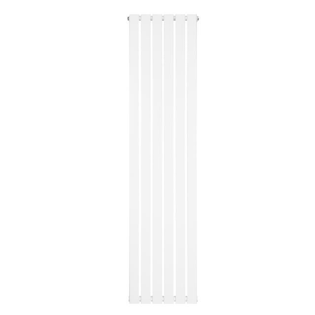 Radiateur plat blanc à un panneau, dimensions 1800 x 420 mm, avec une surface lisse et des lignes épurées pour un design moderne