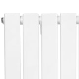 Radiateur plat à un panneau, dimensions 1800 x 420 mm, finition blanche lisse et moderne, idéal pour un intérieur contemporain