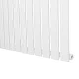Radiateur plat à un panneau, dimensions 1800 x 420 mm, finition blanche lisse, design moderne et épuré, idéal pour un intérieur contemporain