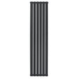 Radiateur plat noir à un panneau, dimensions 1800 x 420 mm, avec un design moderne et des lignes épurées pour un intérieur élégant