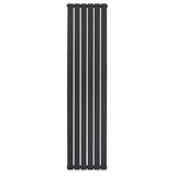 Radiateur plat noir à un panneau, dimensions 1800 x 420 mm, avec un design moderne et des lignes épurées pour un intérieur élégant