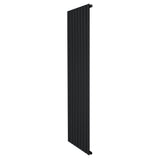 Radiateur plat noir à un panneau, dimensions 1800 x 560 mm, design moderne et épuré, surface lisse et finition mate