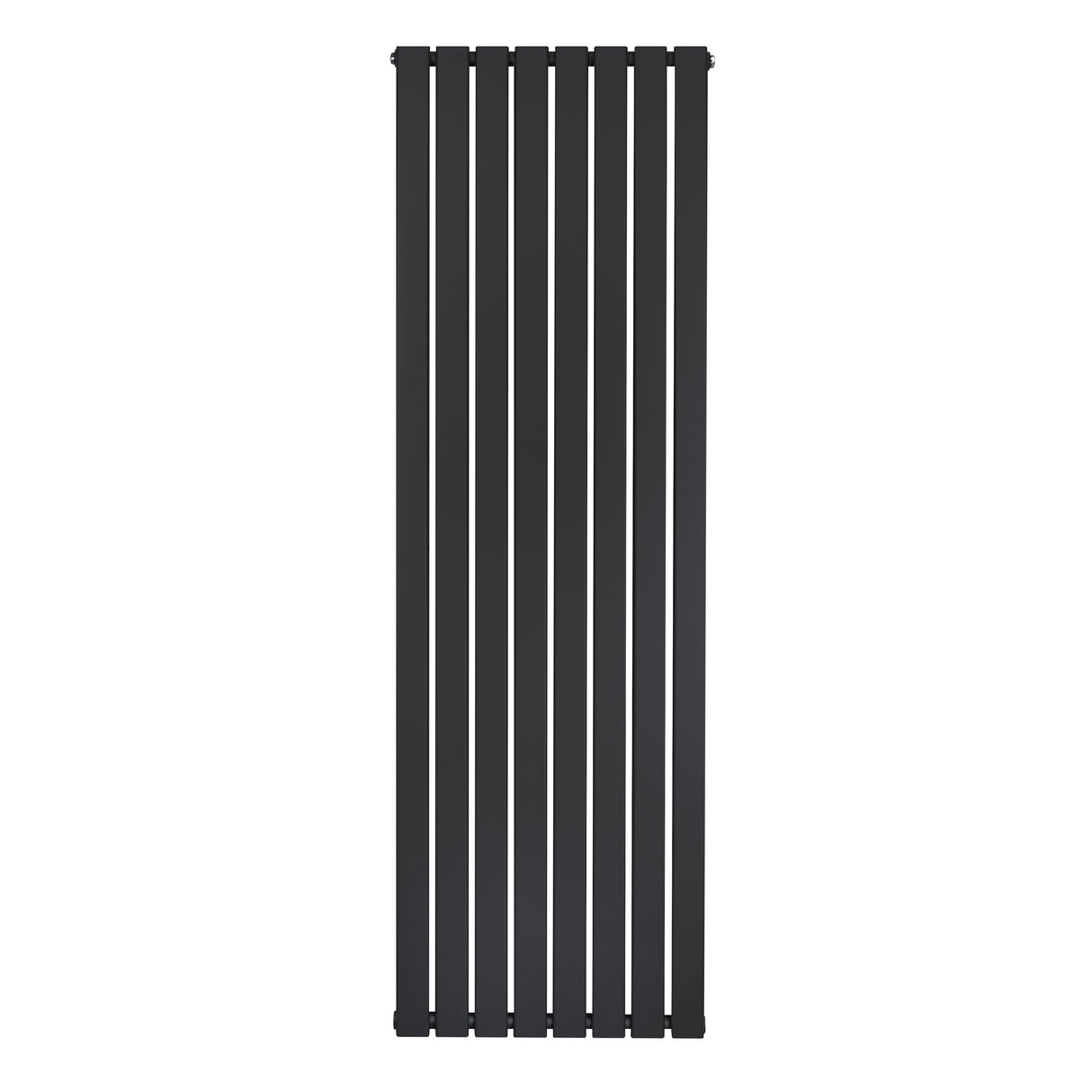 Radiateur plat noir à un panneau, dimensions 1800 x 560 mm, avec une finition lisse et des lignes verticales élégantes