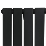 Radiateur plat noir à un panneau, dimensions 1800 x 560 mm, surface lisse et mate, design moderne et épuré, idéal pour tout intérieur