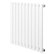 Radiateur à colonnes ovales blanc, 600 x 600 mm, avec surface lisse et finition moderne, idéal pour un chauffage efficace et esthétique