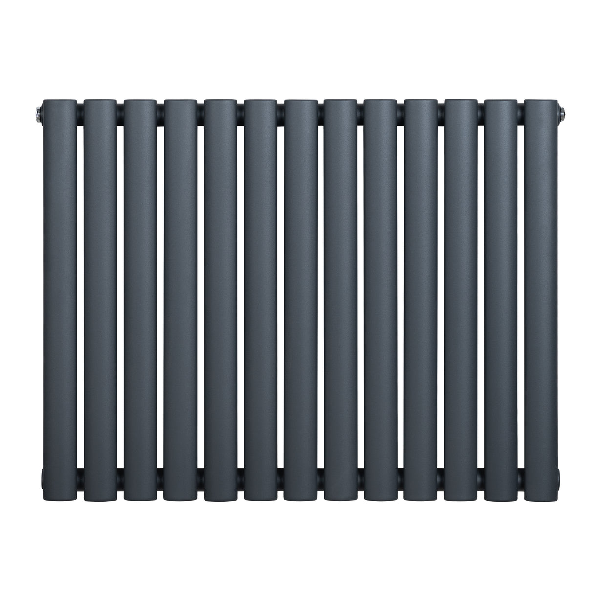 Radiateur à colonnes ovales gris anthracite, 1 panneau, dimensions 600 x 780 mm, finition lisse et moderne, design élégant et fonctionnel