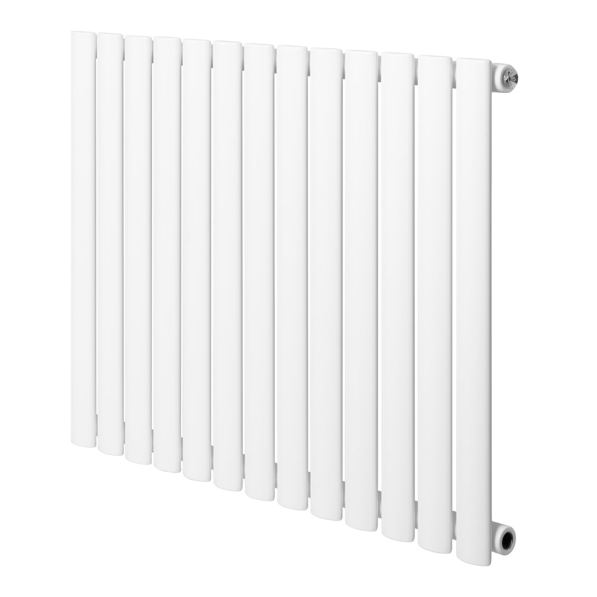 Radiateur à colonnes ovales blanc, 1 panneau, dimensions 600 x 780 mm, surface lisse et moderne, design épuré et élégant