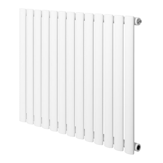 Radiateur à colonnes ovales blanc, 1 panneau, dimensions 600 x 780 mm, surface lisse et moderne, design épuré et élégant