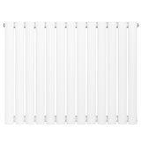 Radiateur à colonnes ovales blanc, 1 panneau, dimensions 600 x 780 mm, surface lisse et finition moderne, idéal pour le chauffage intérieur
