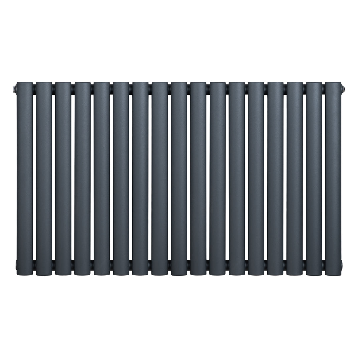 Radiateur à colonnes ovales gris anthracite, 1 panneau, dimensions 600 x 1020 mm, surface lisse et finition moderne