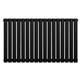 Radiateur à colonnes ovales noir, 600 x 1020 mm, avec une finition lisse et des lignes épurées, idéal pour un intérieur moderne
