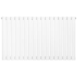 Radiateur à colonnes ovales blanc, 1 panneau, dimensions 600 x 1020 mm, surface lisse et finition mate, design moderne et épuré