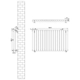 Radiateur à colonnes ovales blanc, dimensions 600 x 1020 mm, design élégant avec surface lisse et finitions soignées, idéal pour le chauffage intérieur
