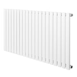 Radiateur à colonnes ovales blanc, 600 x 1200 mm, avec finition lisse et moderne, conçu pour un chauffage efficace et élégant