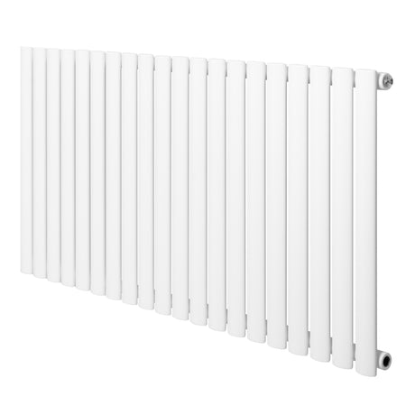 Radiateur à colonnes ovales blanc, 600 x 1200 mm, avec finition lisse et moderne, conçu pour un chauffage efficace et élégant