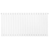 Radiateur à colonnes ovales blanc, 600 x 1200 mm, avec finition lisse et design moderne, idéal pour un chauffage efficace et esthétique