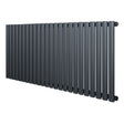 Radiateur à colonnes ovales gris anthracite, 600 x 1440 mm, avec une finition lisse et moderne, idéal pour un intérieur contemporain