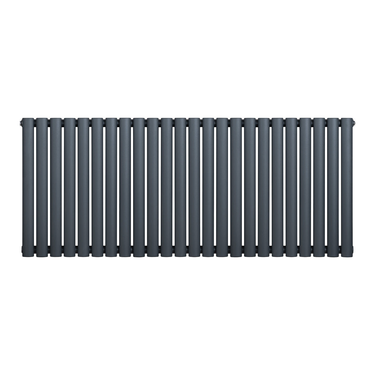 Radiateur à colonnes ovales gris anthracite, 1 panneau, dimensions 600 x 1440 mm, surface lisse et finition moderne