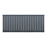 Radiateur à colonnes ovales gris anthracite, 1 panneau, dimensions 600 x 1440 mm, surface lisse et finition moderne