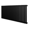 Radiateur à colonnes ovales noir, 600 x 1440 mm, avec une finition lisse et moderne, idéal pour un chauffage efficace et élégant