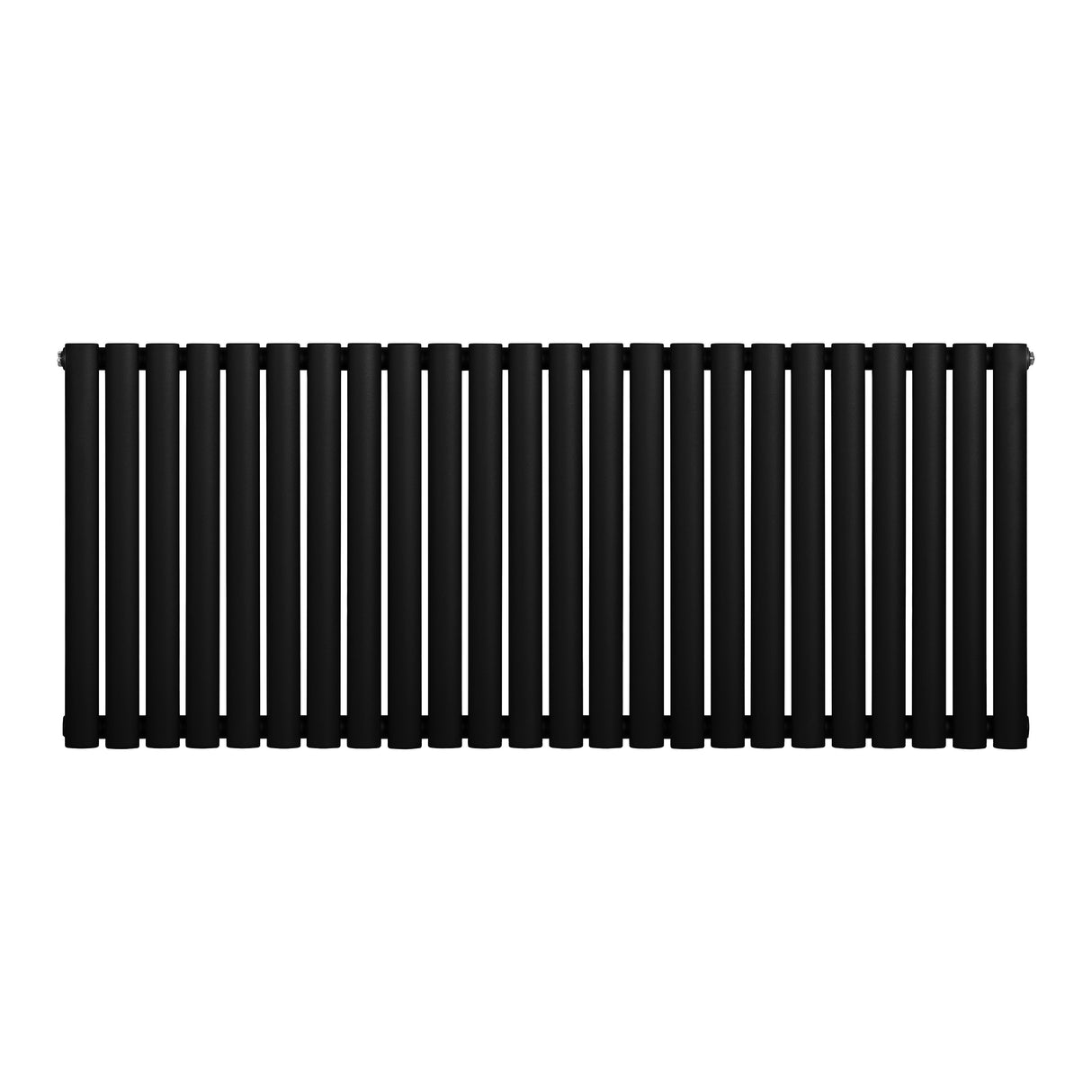 Radiateur à colonnes ovales noir, 600 x 1440 mm, avec finition lisse et design moderne, idéal pour un intérieur contemporain