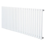 Radiateur à colonnes ovales blanc, 600 x 1440 mm, avec finition lisse et moderne, idéal pour un chauffage efficace et élégant