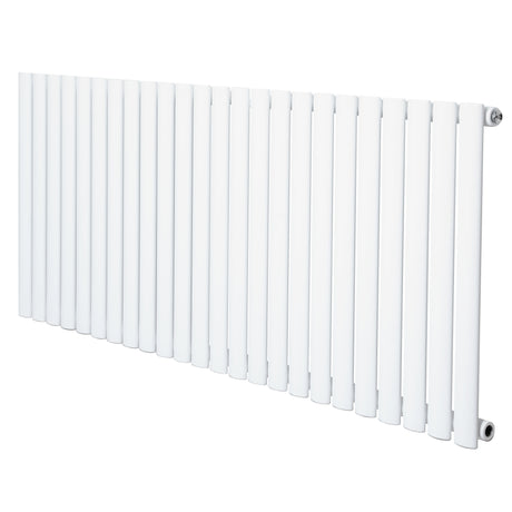 Radiateur à colonnes ovales blanc, 600 x 1440 mm, avec finition lisse et moderne, idéal pour un chauffage efficace et élégant