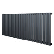 Radiateur à colonnes ovales gris anthracite, 1 panneau, dimensions 600 x 1620 mm, surface lisse et moderne, design élégant et fonctionnel